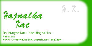 hajnalka kac business card